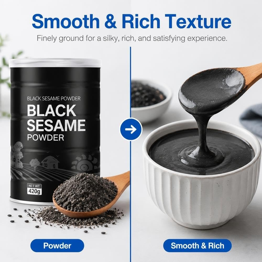 Polvere Di Sesamo Nero 420g Pasta Macinata Fine