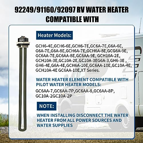 Image of 92249 RV Water Heater Element for Atwood Water Heater Part GC6AA-10E G6A-8E