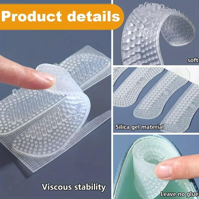 Qinitzz shoe bite protector Self-Adhesive Heel silicone Grips,Inserts for Loose Shoes, Shoe Bite Protector & Heel Pads, Snugs for Shoe Insoles, Heel Pain Relief for Men & Women 4