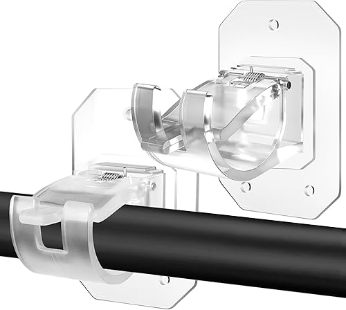 Lokinsetin - 2 soportes para barra de cortina sin taladrar, ganchos adhesivos para cortinero, ganchos de cortina ajustables sin clavos, perforado