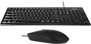 Macally Mac Wired Keyboard and a Silent Wired Mouse, Ultimate Office Duo