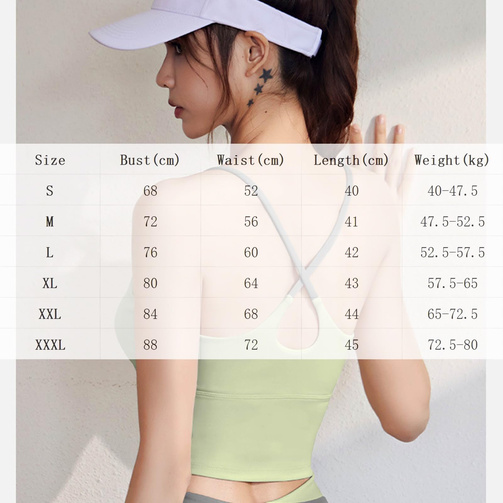 ZXQUEGF Biustonosz sportowy Criss Cross Tank Criss Cross Back Biustonosz sportowy Zwykły podkoszulek do ćwiczeń na siłownię
