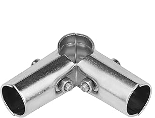 10 Sets 1 Inch 90 Degree Structural Pipe Connector 3 Way Metal Joint Chain Link Fence Clamp, Stainless Steel 201 Corner Fitting End Rails Clamps, Thickness 1.8mm