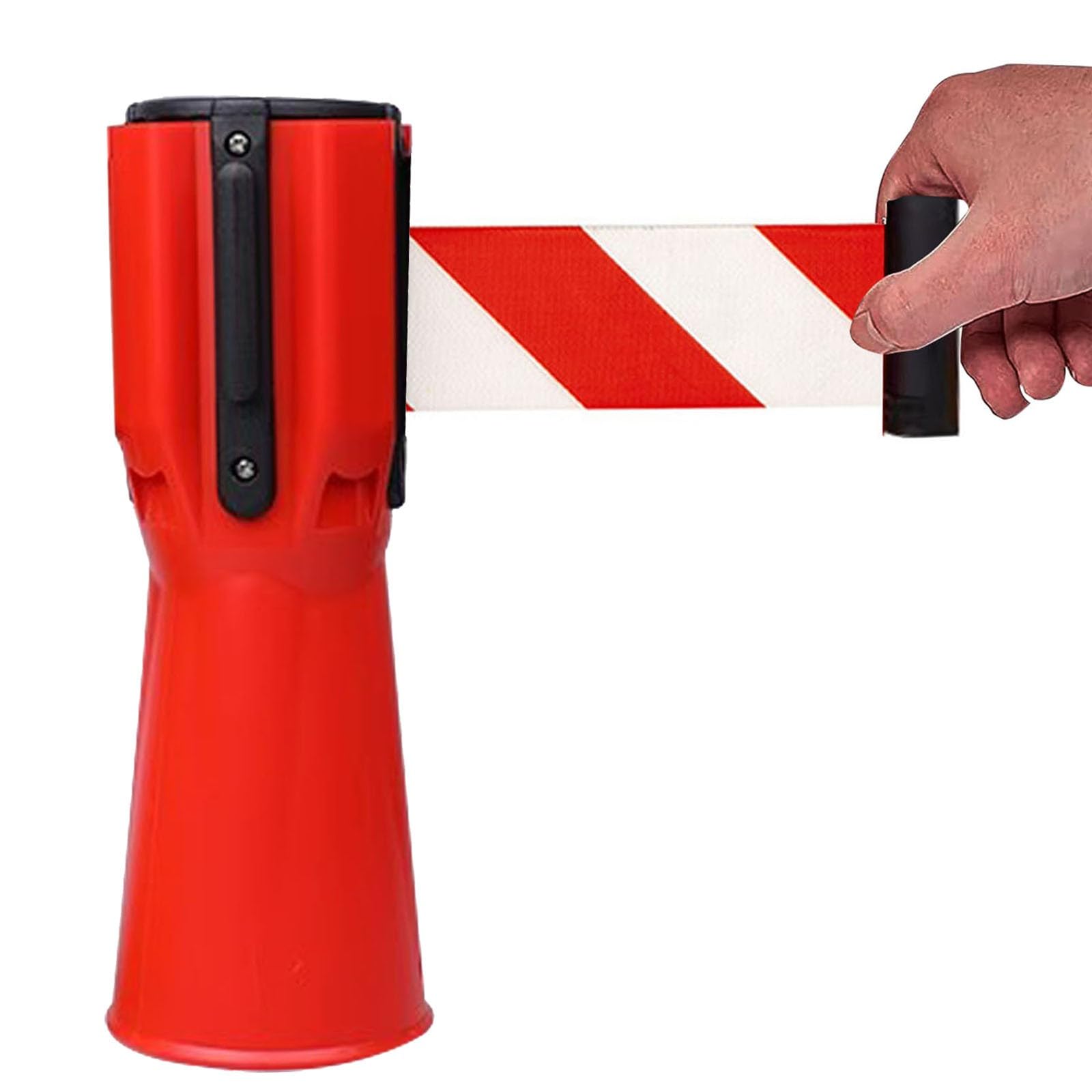 Ceinture rétractable de sécurité routière pour sécuriser un chantier et zone piétonne