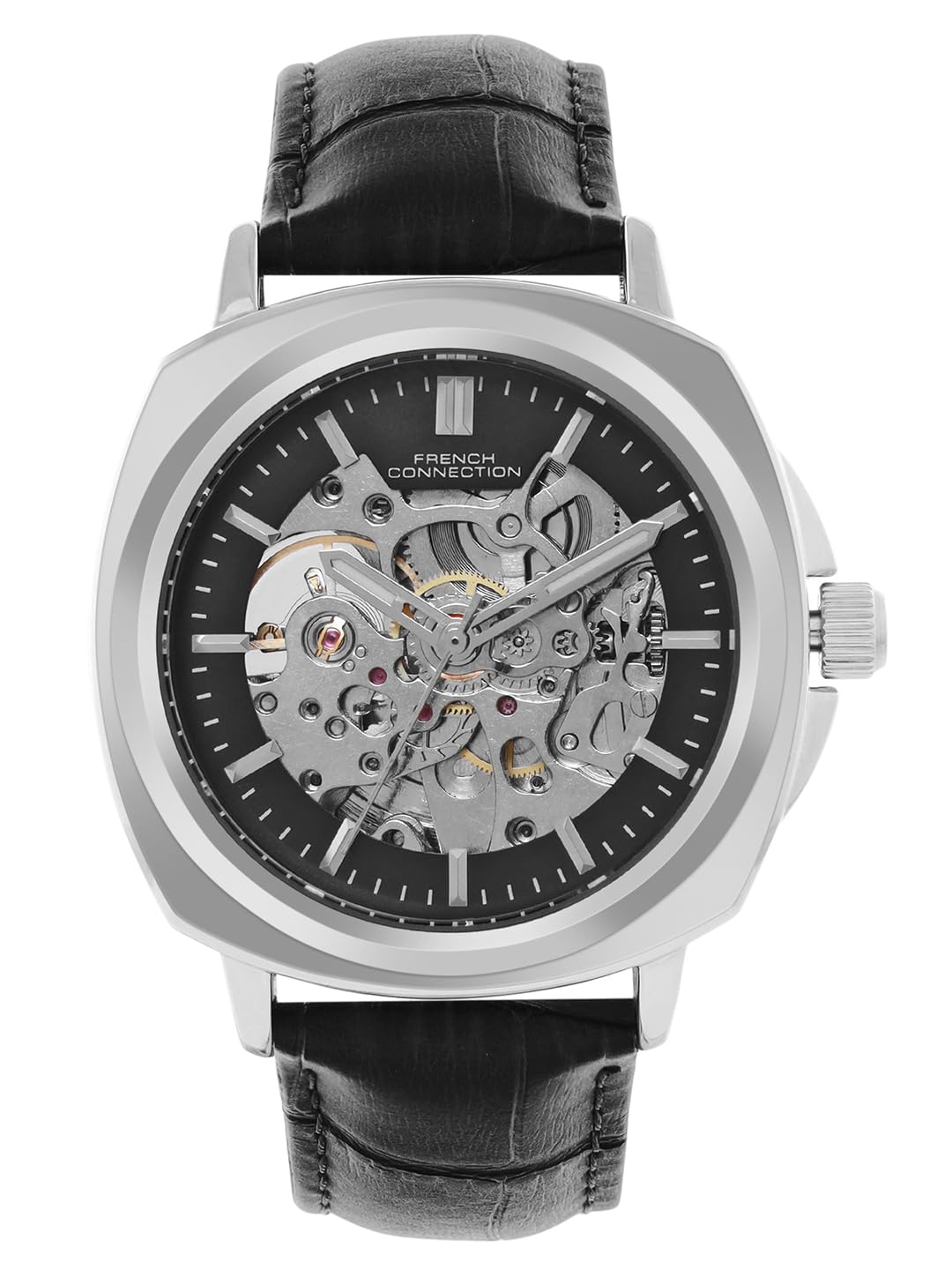 French Connection Men Analogue Black Band Automatic Black Dial Watch-FCA07B-picture-11
