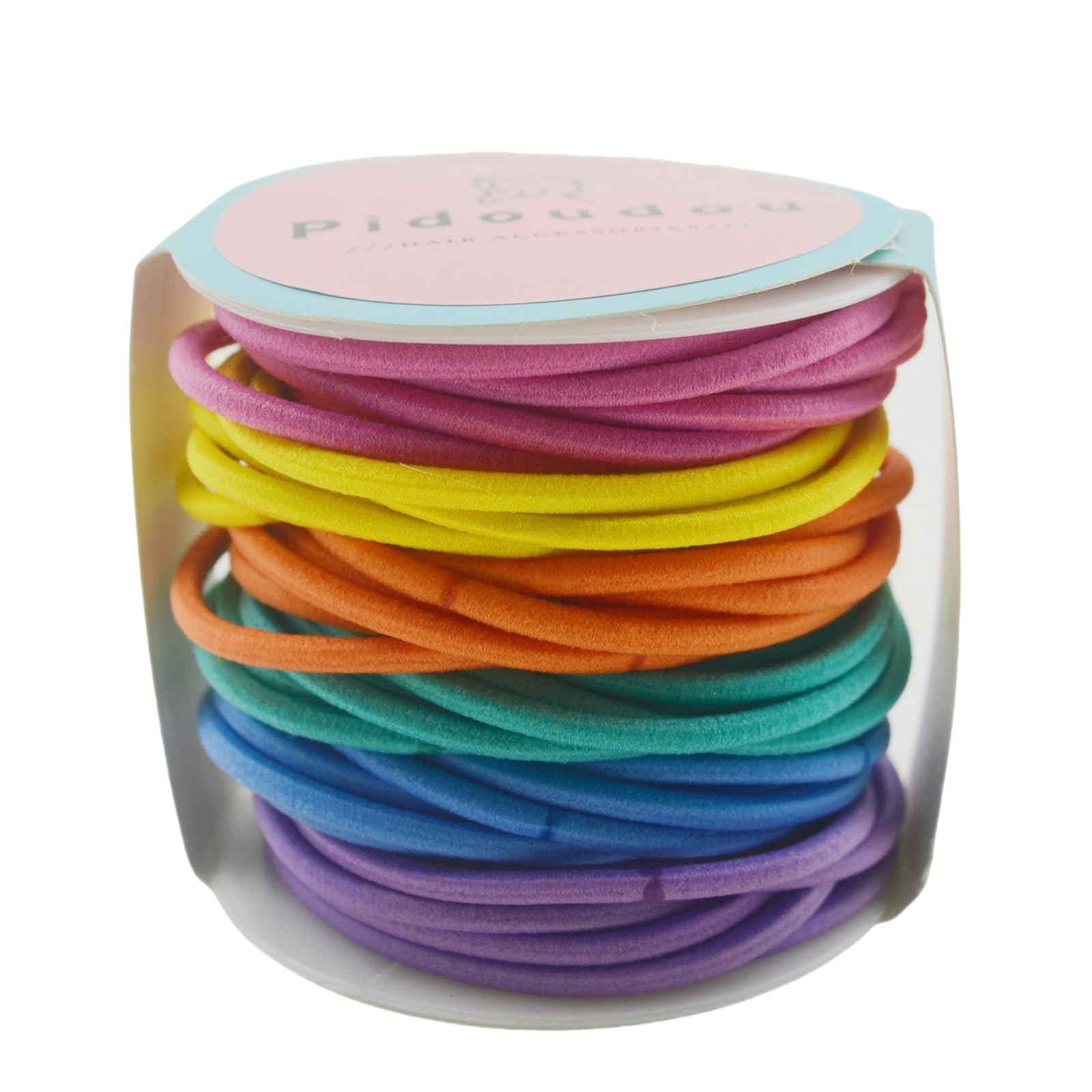 48 Pieces Elastic Hair Ties for Women, 3mm Hair Bands for Thick or Thin Hair, No Damage Elastic Hair Accessories for Girls and Women (Neon)