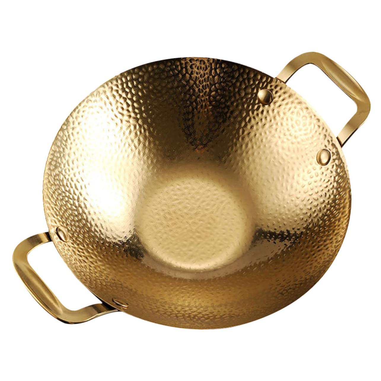 HOLIDYOYO Household Cooking Pot Double Handle Pan Stainless Steel Stockpot for Korean Bbq and Home Cooking and - Kitchen Tool Easy to Clean