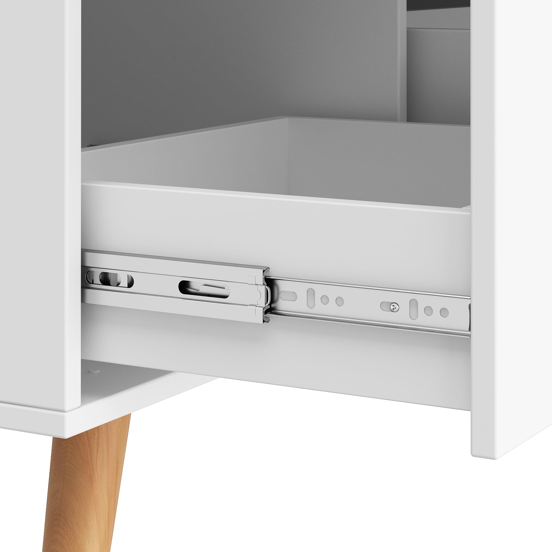 Wickeltisch mit 4 Schubladen, Wickelkommode, Wickelregal mit Vielen Schubladen, MDF, Weiß, 114cm*46cm*117.5cm
