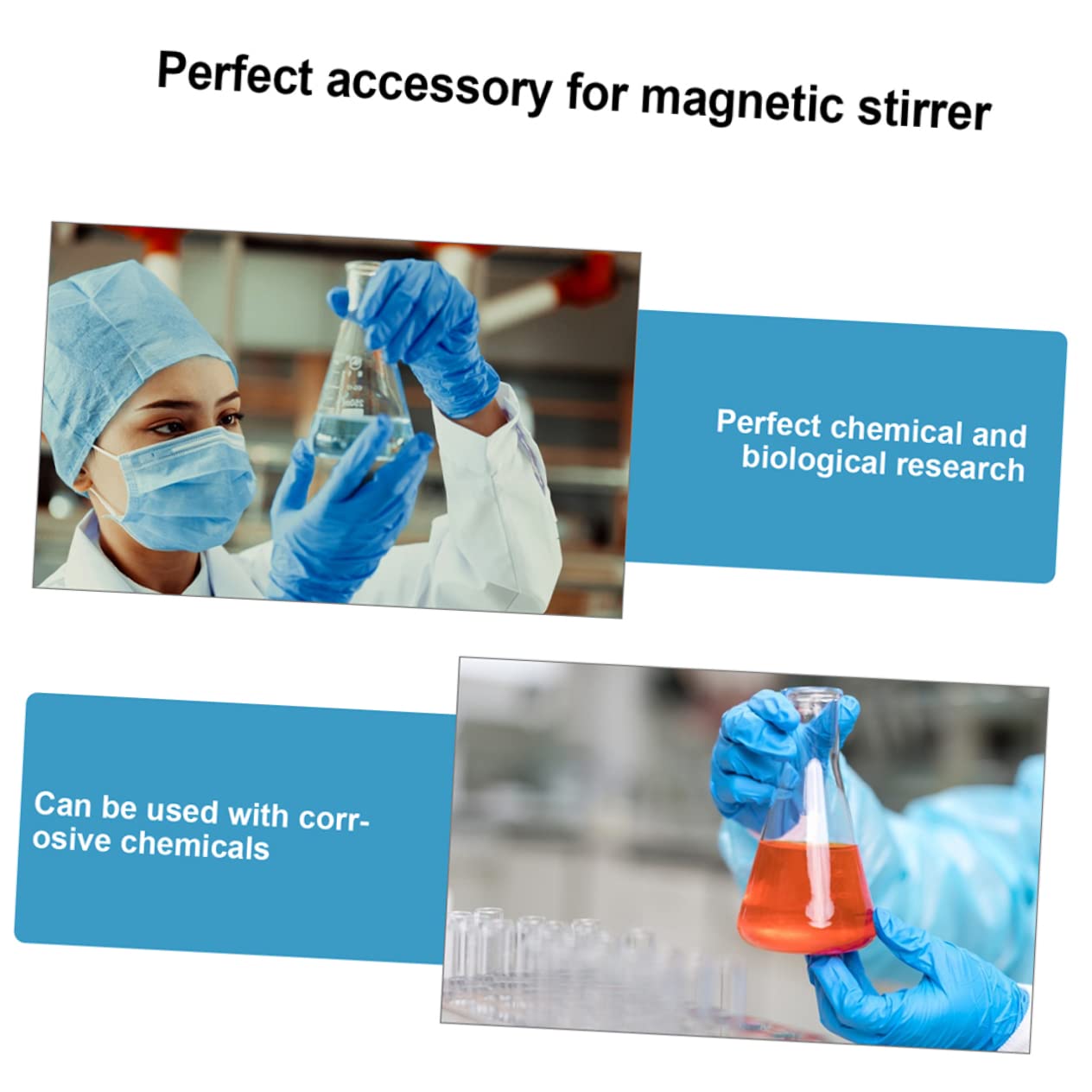 ULTECHNOVO 9stücke Ptfe Magnet Rührstäbchen Für Labor Förmige Rührstäbe Für Chemische Und Biologische Anwendungen Robust Und Chemikalienbeständig