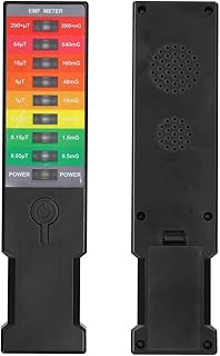 Medidor de Gauss EMF de campo electromagnético portátil, Detector de de fantasmas, Detector de campo magnético EMF portátil, medidor de Gauss de 8 LED Probador de monitor radiactivo