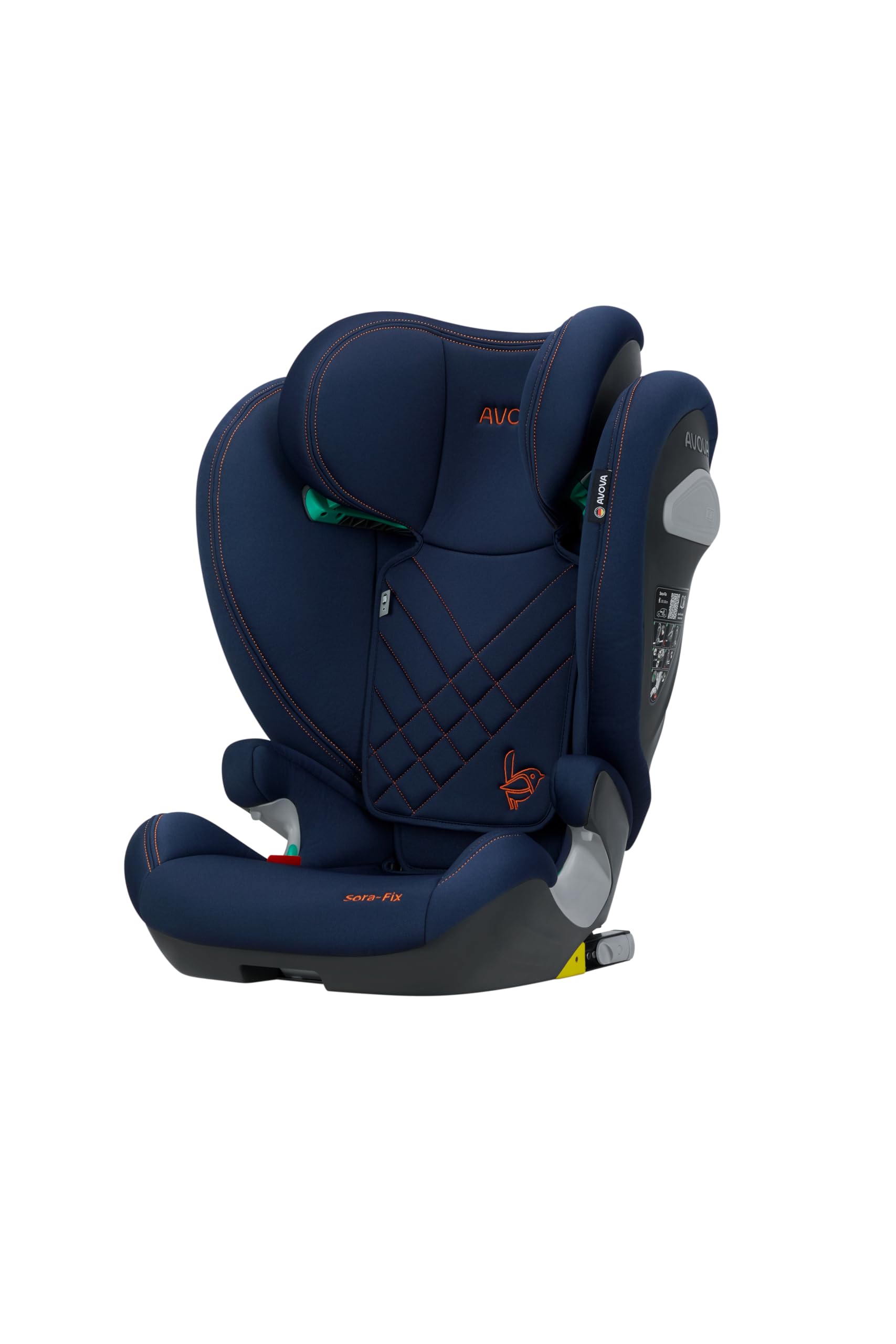 AVOVA Sora-Fix (River Blue), der Folgesitz geeignet von 100 bis 150 cm, 4 bis 12 Jahre, mit Isofix, Booster Autositz
