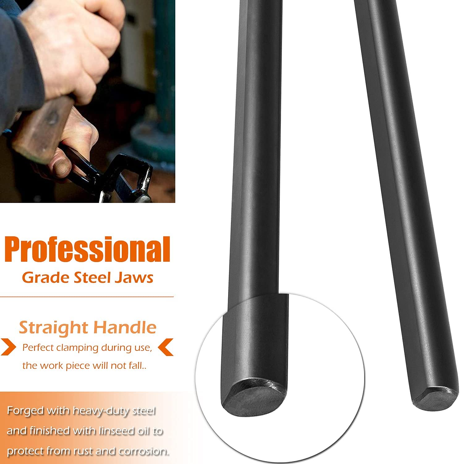 Pinces de style Z V-Bit de 16 po pour la fabrication de couteaux Pinces de forgeron de forgeron