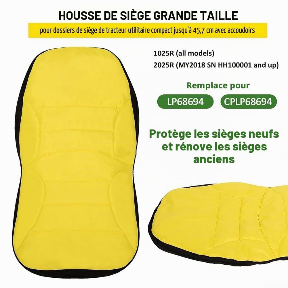 Housse de siège pour tracteur Honseadek, tissu Oxford 300D, LP68694 Tracteur, pour housse de siège, pour 1025R et 2025R, tondeuse à gazon, tondeuse autoportée, remplace LP68694, CPLP68694