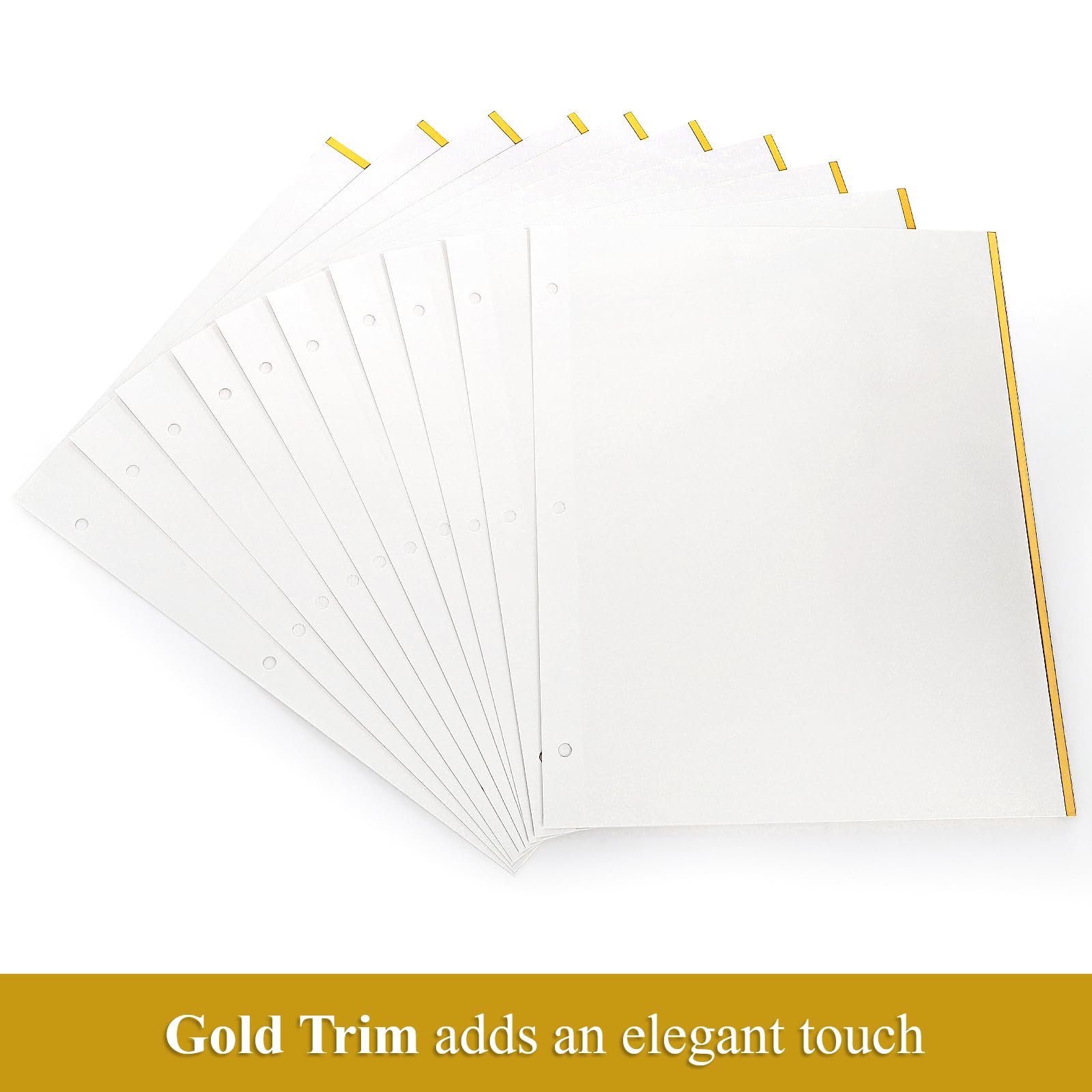 Elsjoy 100 hojas de 200 páginas de recambio de álbum de fotos de 11 x 9 pulgadas, páginas autoadhesivas de doble cara para carpeta de 3 anillas, para fotos de 2 x 3, 4 x 6, 5 x 7, 8 x 10 pulgadas