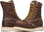 Thorogood American Heritage 8” Steel Toe Work Boots for Men - Full-Grain Leather with Moc Toe, Slip-Resistant Wedge Outsole, and Comfort Insole; EH Rated