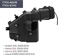 Vista 3 de Caja de filtro de aire 3.5L solo para Toyota Avalon 2005-2012, Camry 2007-2011, Venza 2009-2016, Lexus ES350 2007-2012 compatible con 17700-AD015