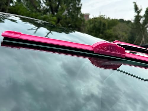 Miniatura 4 de Limpiaparabrisas de repuesto de alta calidad de 17 + 17 pulgadas, color rosa, fácil de instalar (juego de 2)