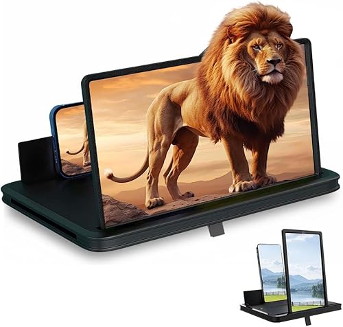 Lupa de pantalla móvil para teléfono celular, pantalla grande HD 2026, ampliadora para películas, videos, pantallas de aumento 3D plegables