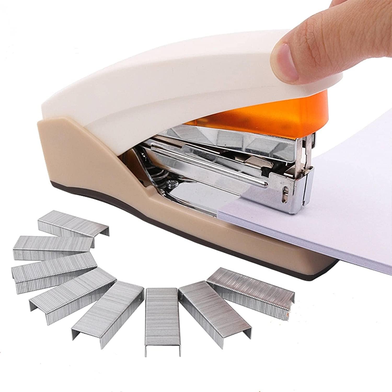 Zszywacz Zszywki Heavy Duty Bezproblemowy Zszywacz 25/50 Arkuszy Oszczędzanie Energii Papierowa Zszywacz Do Książek Szkolne Materiały Biurowe Artykuły Papiernicze Zszywki Biurowe (Kolor: 50 Arkuszy)