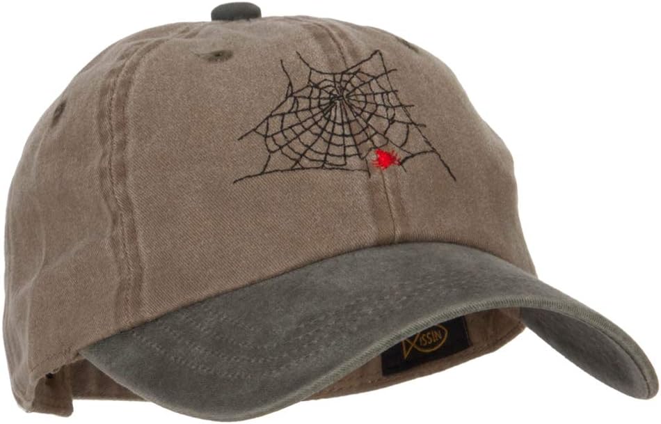 e4Hats.com Spider Web Embroidered Unstructured Cotton Cap