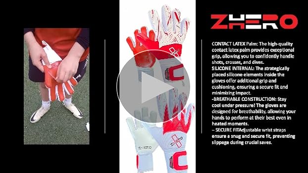 Amazon.com : Generic Zhero GK Goalkeeper Gloves Pegasus Red