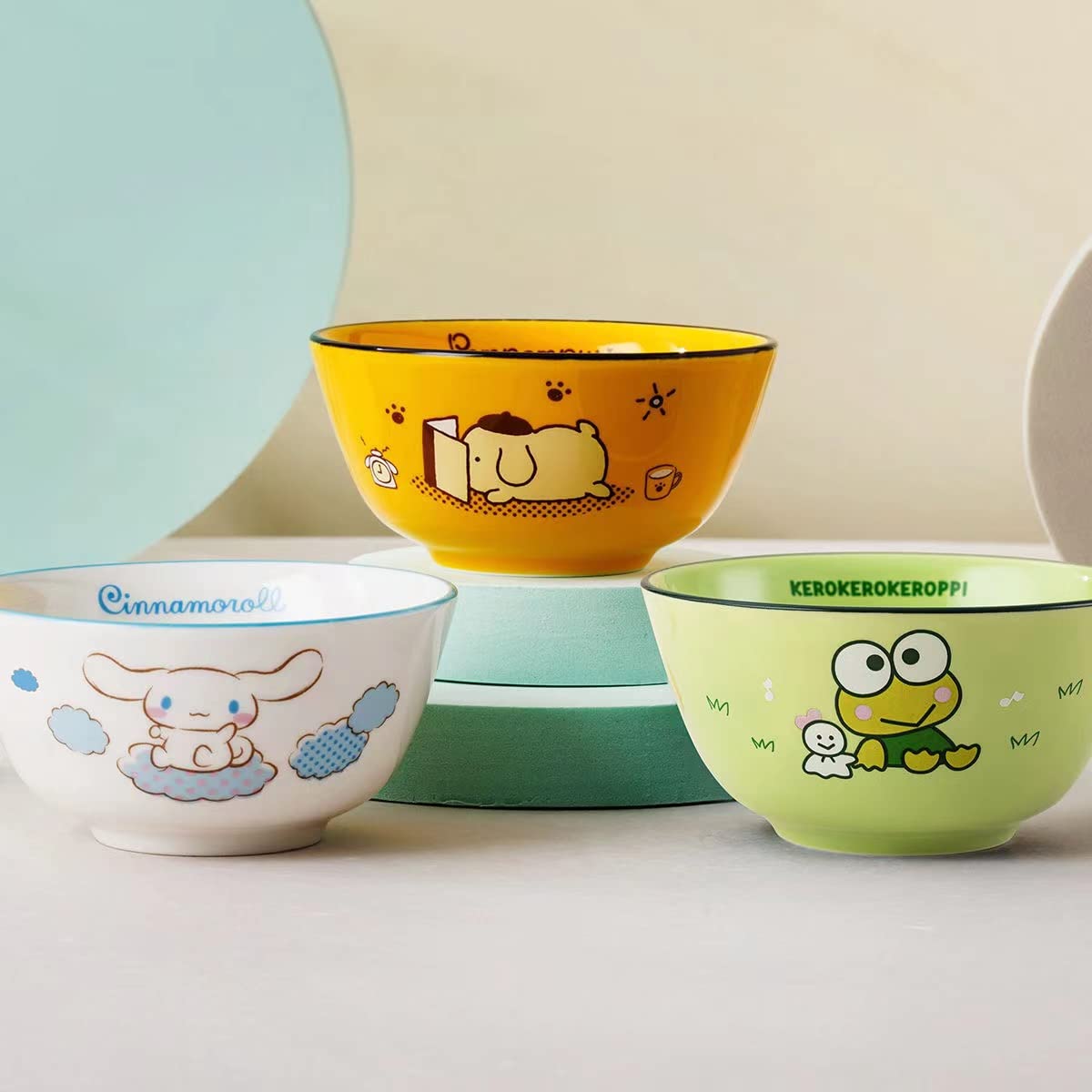 Amazon｜茶碗 ハローキティ バッドばつ丸 シナモロール リトル