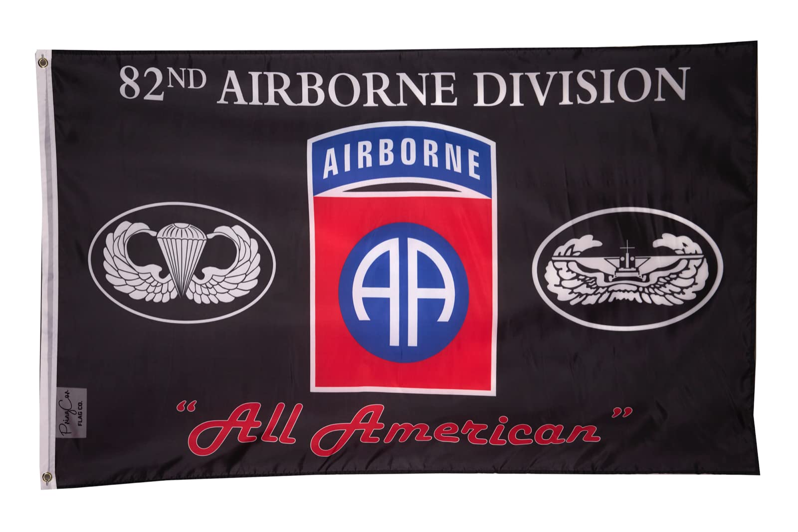 PringCorLarge 3x5FT Flag Black U.S. Army 82nd Airborne Division All American Veteran USA