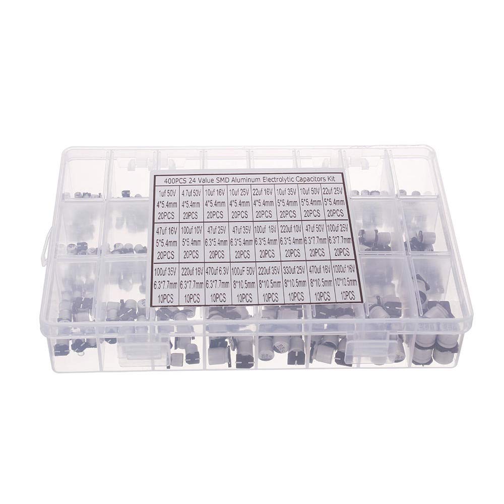 Condensateur électrolytique SMD kit assorti 24 valeurs composants aluminium DIY electronique