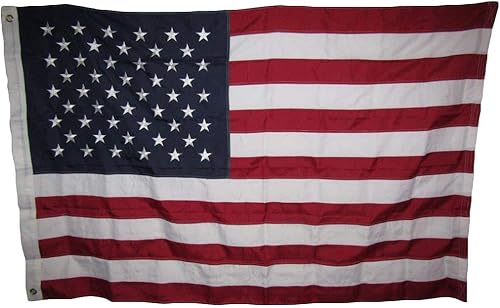 Premium 5x8 Ft USA Flag 300D Embroidered Sewn Stripes (Made in USA)