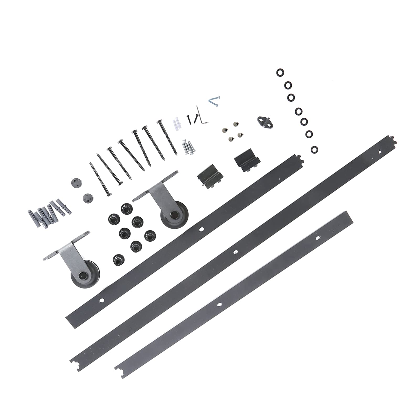 Sliding Door Track Rail, Barn Door Set Fine Workmanship Strong Loadbearing Capacity for Laundry Rooms for Warehouses