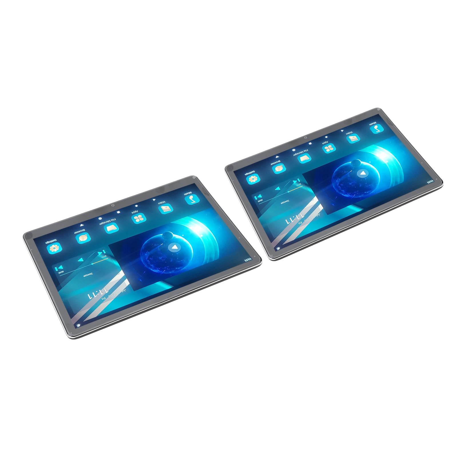 Monitor para reposacabezas, 1 par de 12 Pulgadas, Pantalla para Respaldo de Asiento de TV para automóvil, 2160x1440, Android 11, Entrada WiFi AV, Compatible con Serie 5 (2+32G)