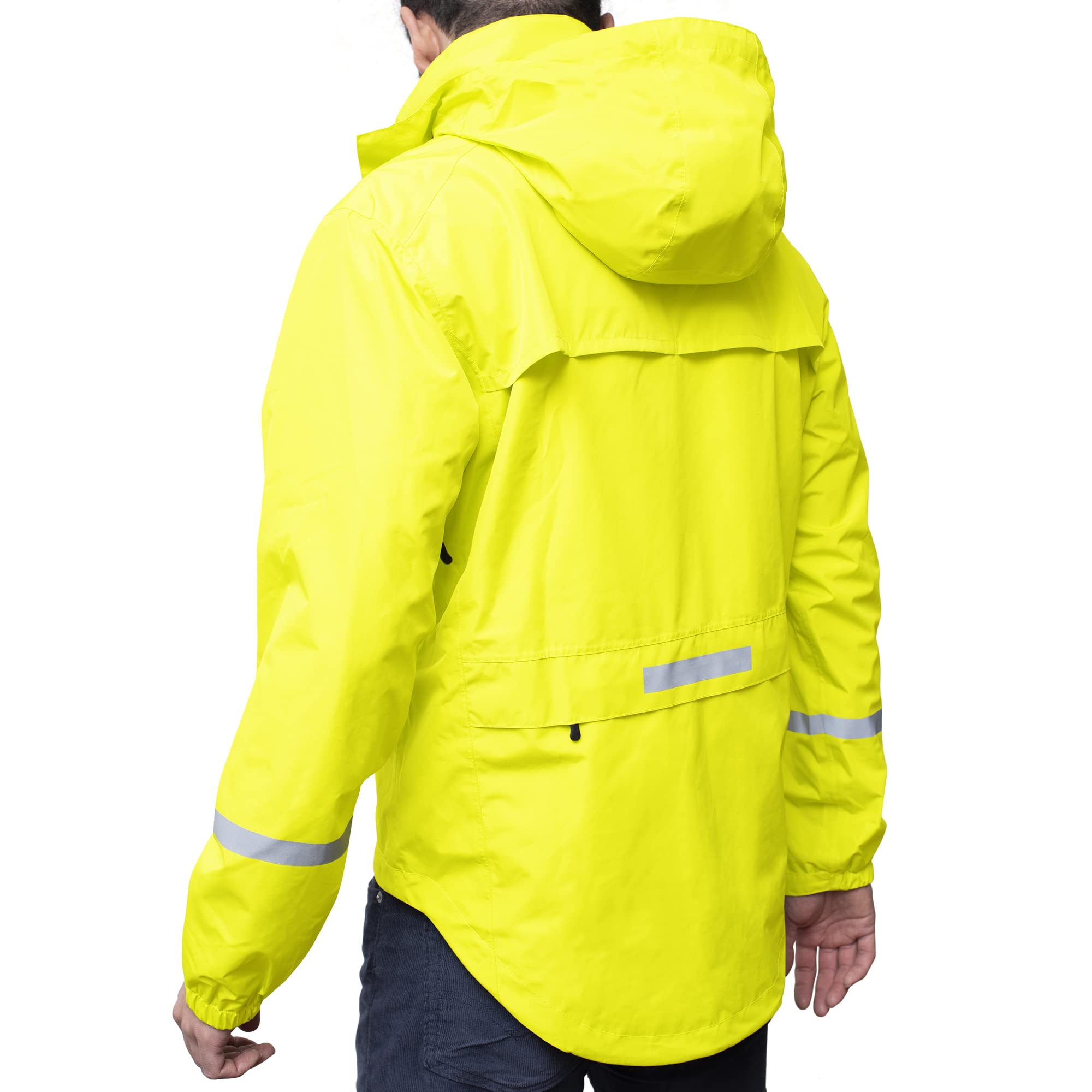 Rainrider Chubasquero para bicicleta, reflectante, impermeable, resistente al viento y transpirable, unisex para correr y senderismo