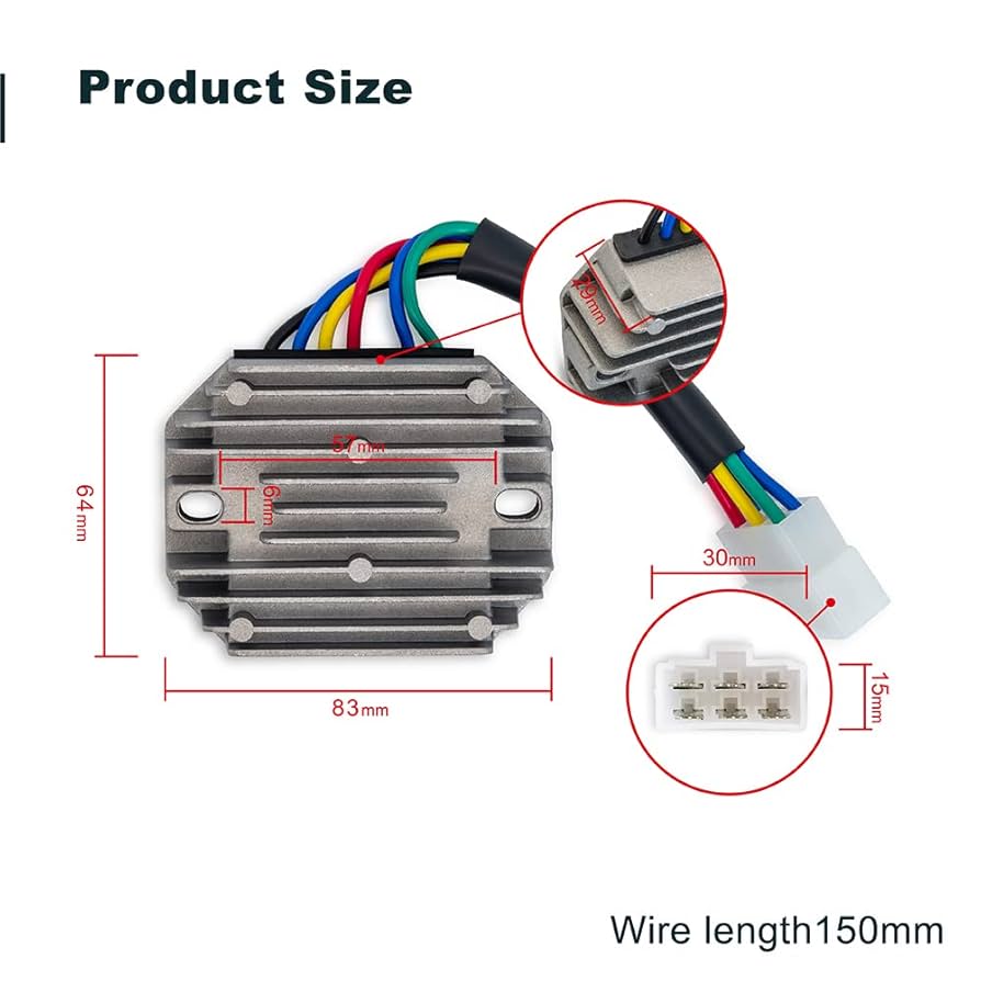 ＯＮ VOZINMOST 185530 Regulator Rectifier Voltage Replacement
