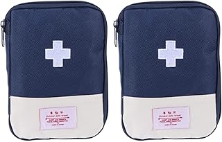 Healeved Kit para Casa de Remédios Aleatórios Primeiros Socorros de Emergência para Estojo de Pílulas Bolsa de Armazenamento Bolsa de Armazenamento Azul Médico Ao Ar Livre Carro Vazio