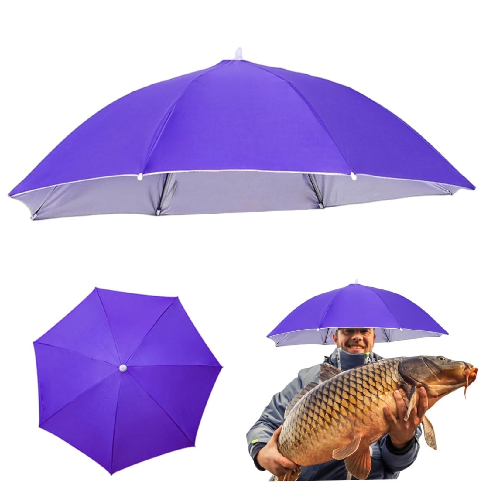 Przeciwsłoneczny Parasol Wędkarski Lekki Kapelusz-parasol Wędkarski Z Ochroną UV I Gumką Ogrodnictwa(Pink)