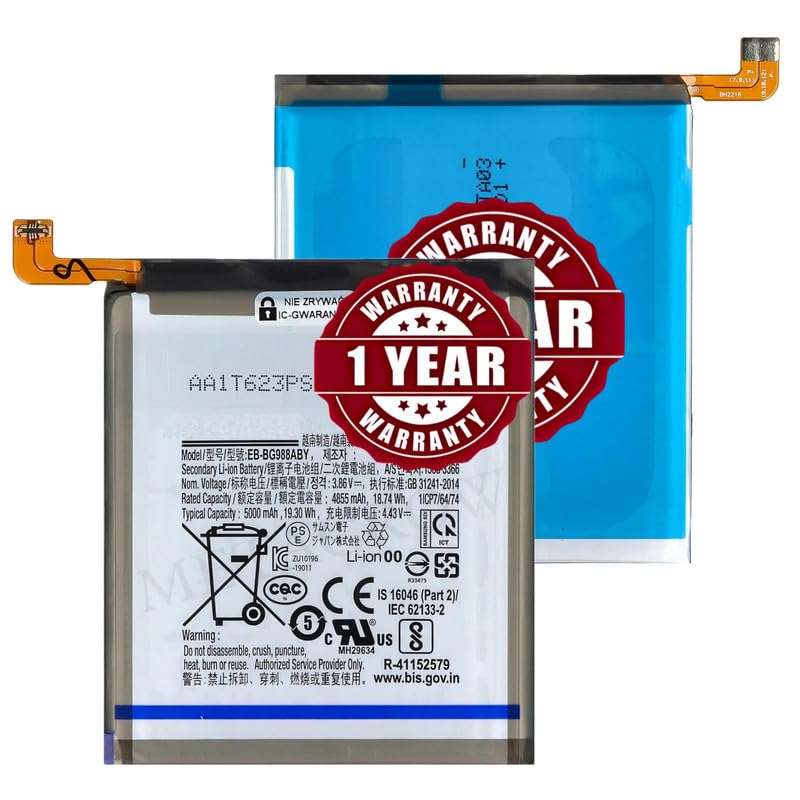 Image of Original EB-BG988ABY Battery Compatible for Samsung Galaxy S20 Ultra - (5000mAh) - 1 Year Warranty JK1