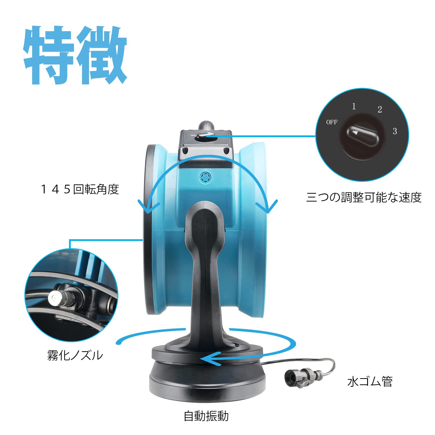 Amazon.co.jp: XPOWER FM - 68 多機能振動式ミスト扇＆エア循環ファン