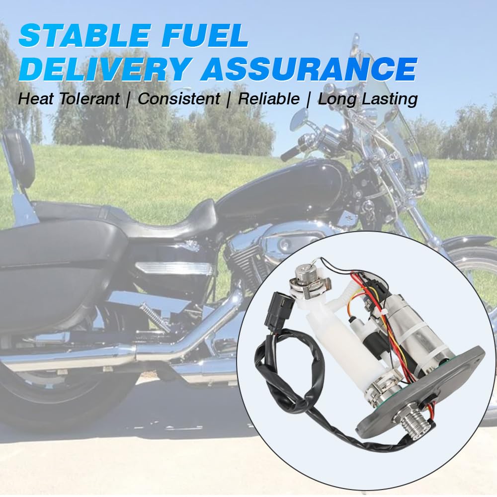 Baceyong Motorrad-Kraftstoffpumpenmodul im Tank, Benzinersatz Kompatibel mit Harley-Davidson Sportster 1200 2007–2019 75305–07A 75301–07 75304–07A
