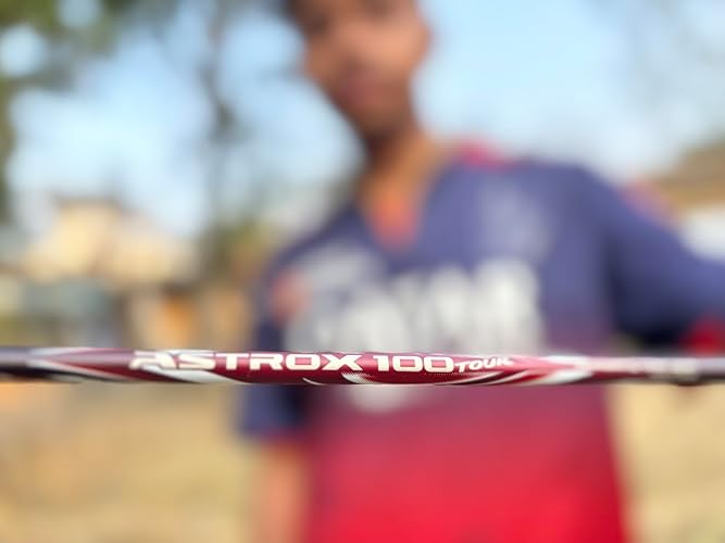 Yonex Astrox 100 Tour Strung Badminton Racquet, 4U5 (Kurenai