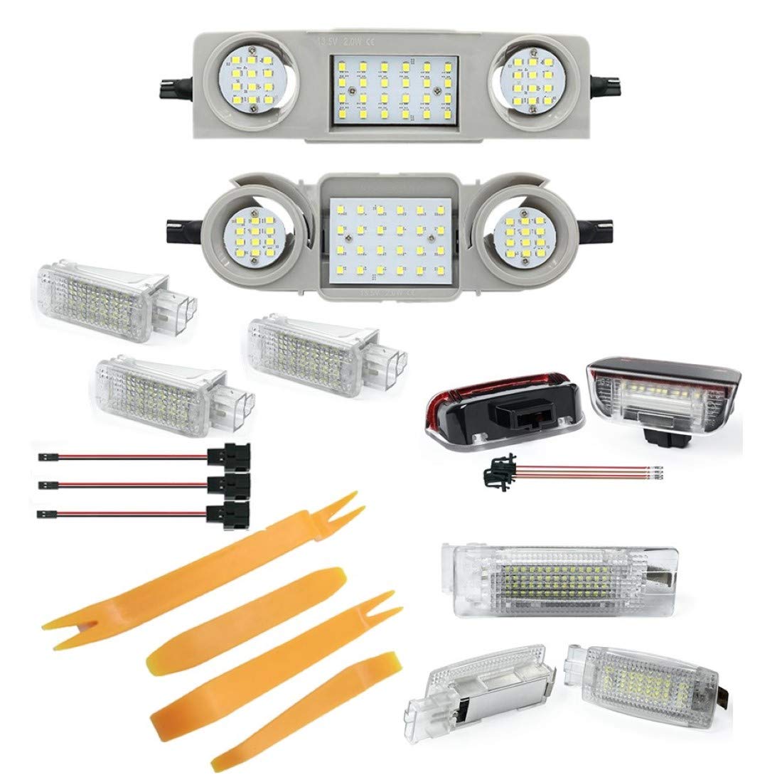 Iluminación interior LED Bombilla Interior Coche – Juego de módulos (1Vo_1Hi_1Ha_1Ko_2Fu_2Sp_2Tu)