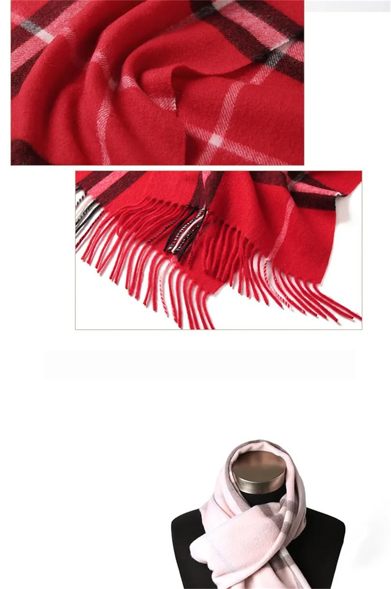 Scialle da donna in lana lavorata a maglia, sciarpa invernale unisex morbida calda classica silenziatore