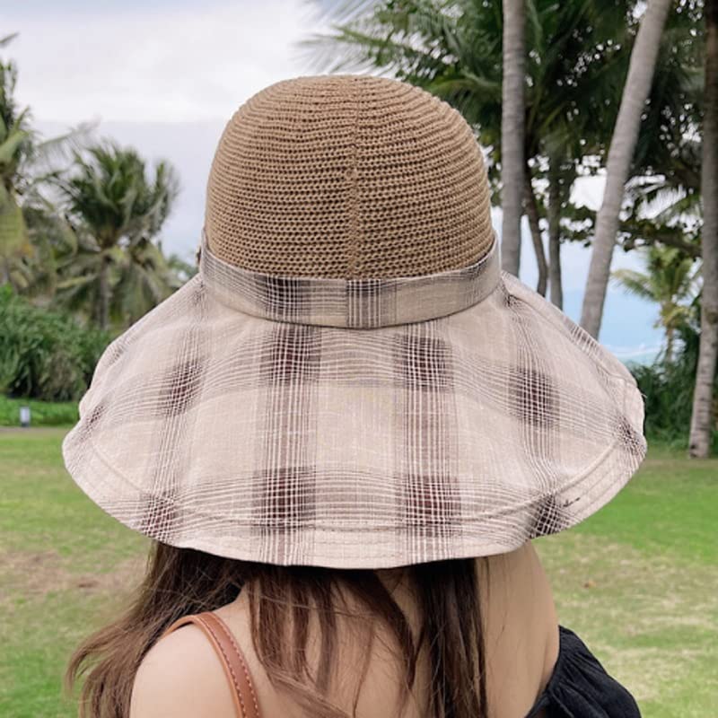 Chapeau de plage pliable anti-UV avec visière dome ajouré
