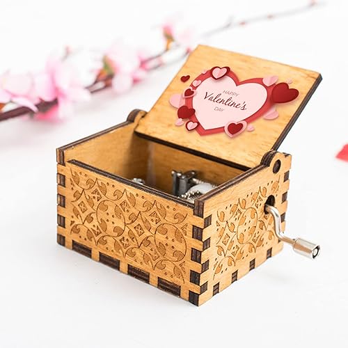 Miniatura 4 de Caja de música de madera personalizada U R My Sunshine Cajas musicales de manivela personalizadas, un regalo significativo para mujeres, hombres,