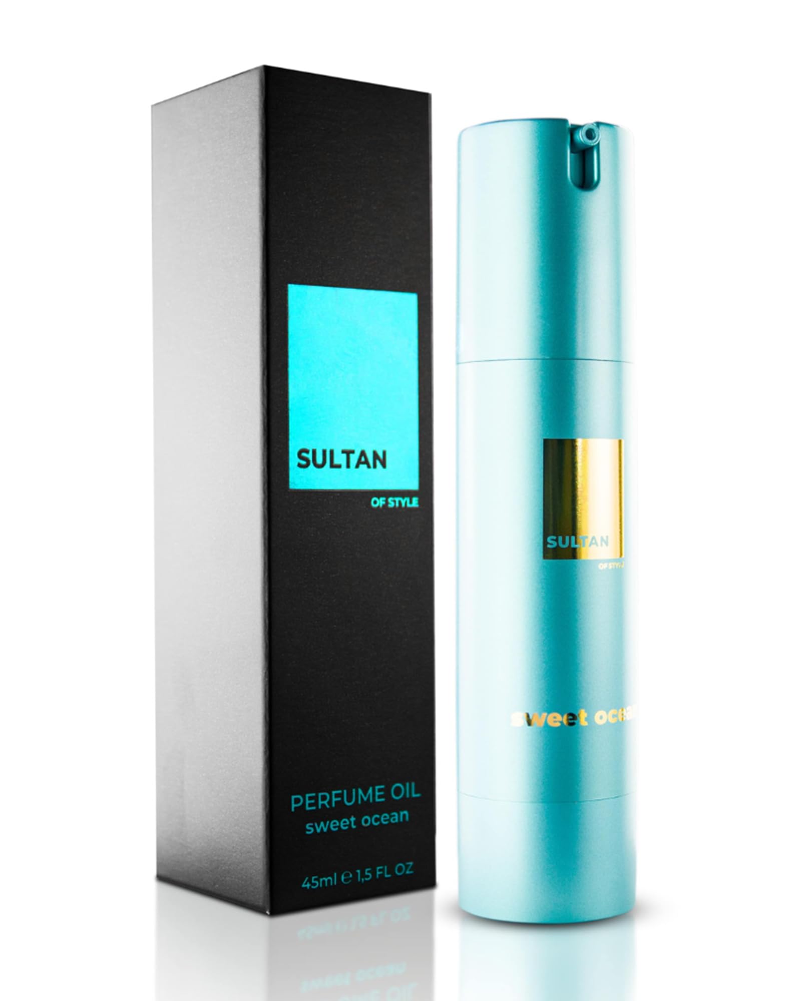 Sultan of Style Perfume Sweet Ocean para hombre - Aroma fresco y dulce - 100% sin alcohol - Aceites esenciales para el cuidado personal - Regalos para hombre