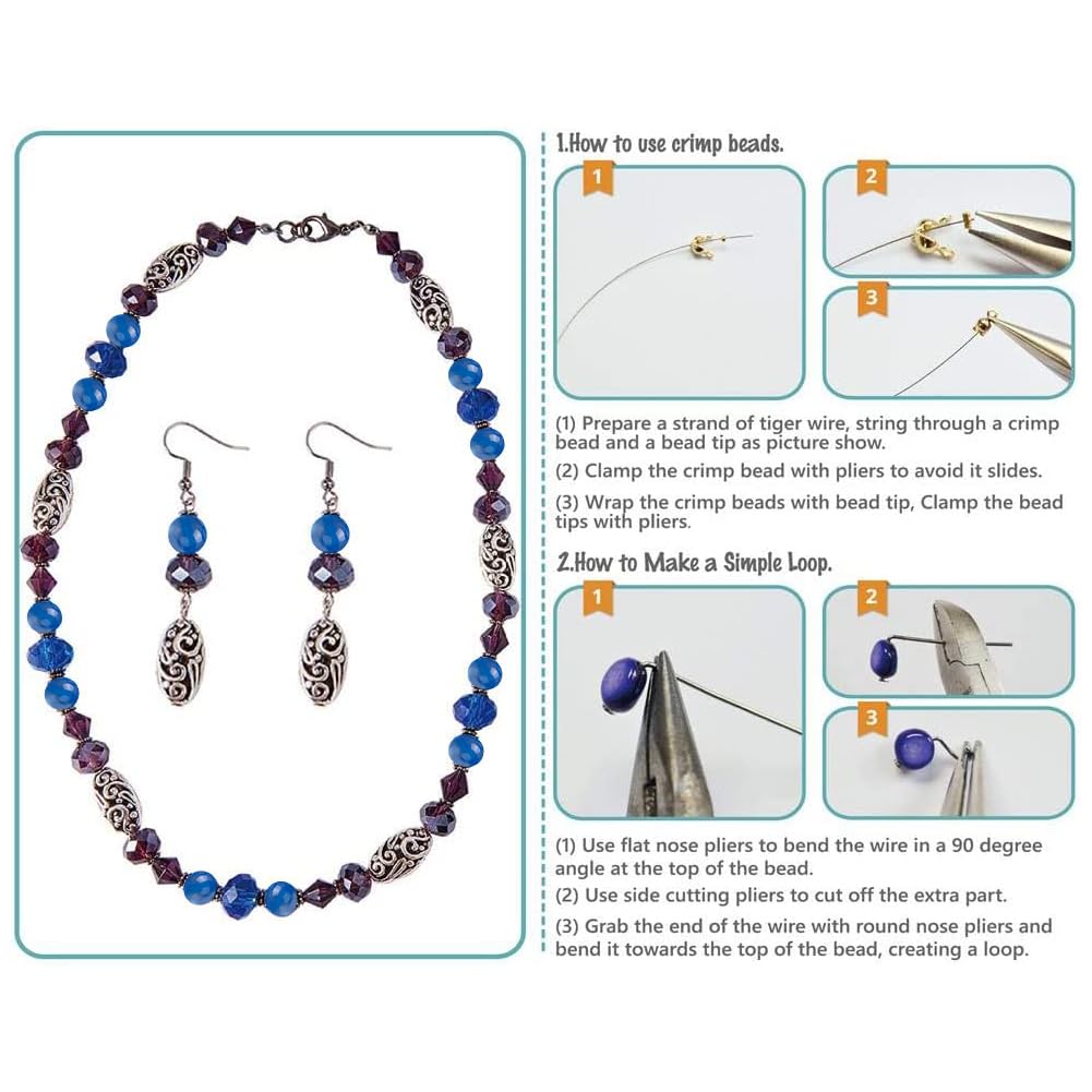 SUNNYCLUE DIY Ohrringe Set – 10 Paar Mit Tier- & Blumen-Motiven Aus Porzellan (Starter-Kit)