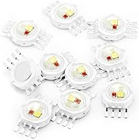 Vista 16 de CHANZON 10 piezas de chips LED de alta potencia en placa 3W azul (400mA - 500mA / DC 3V - 3.4V / 3 vatios) Diodo de emisor de luz SMD COB