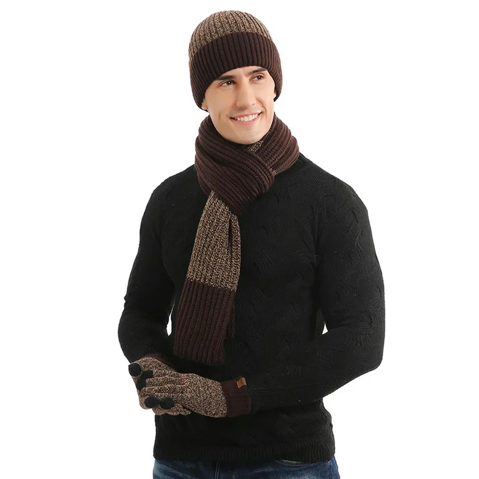 Schal Mütze Handschuh Set Herbst- Und Winter Im Freien Warme Hutschalhandschuhe Set Für Unisex Mode Bequemer Warmer Hut