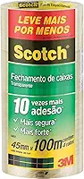 Scotch, 3M, Fita de Empacotamento Transparente, 4 Rolos, 45mm x 100M