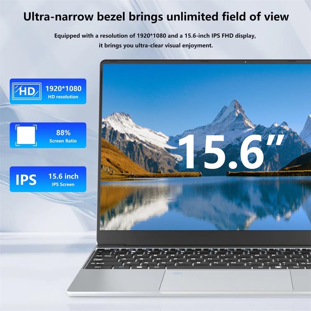 Amazon.com: KUU Portátil para juegos, computadora portátil de 15.6