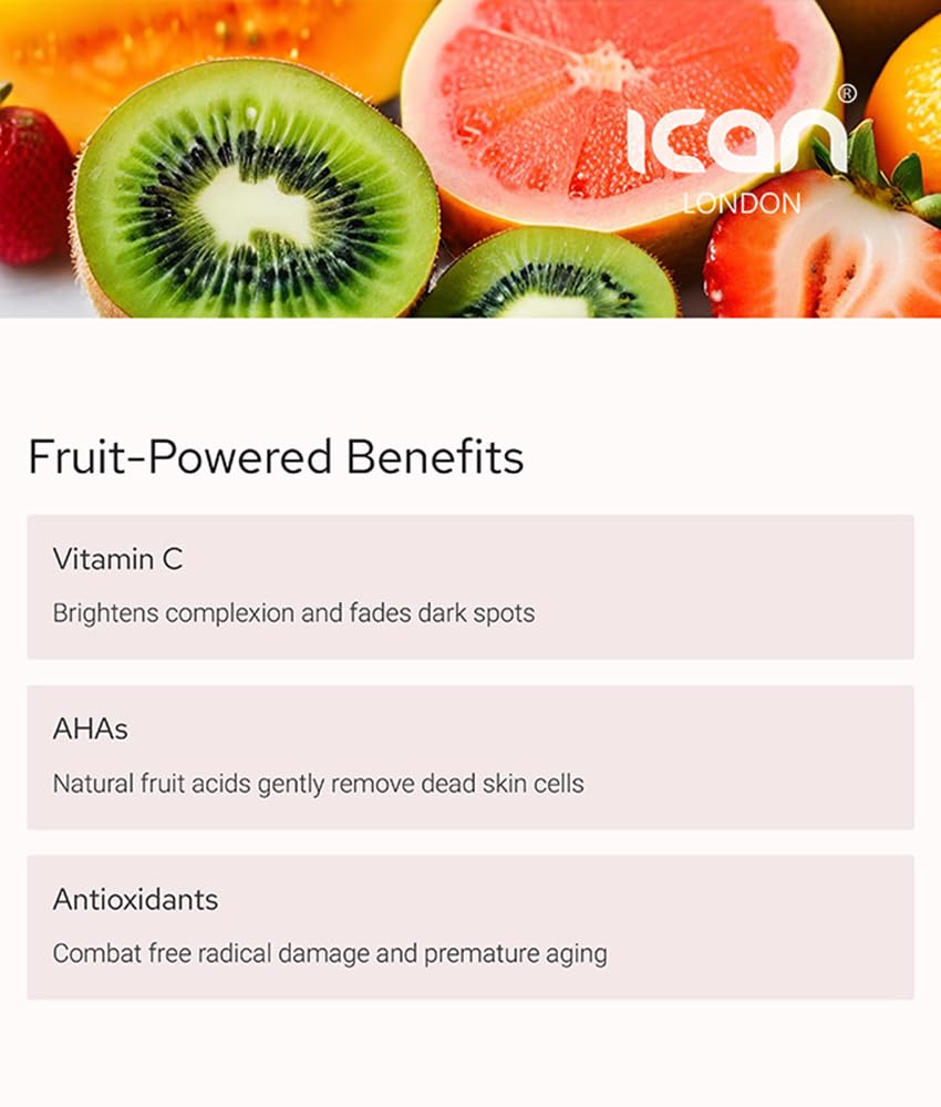 ICan London Mix Fruit Exfoliating and Detoxifying Face and Body Scrub, 500ml, 500 ml (Pack of 1) - Image 4